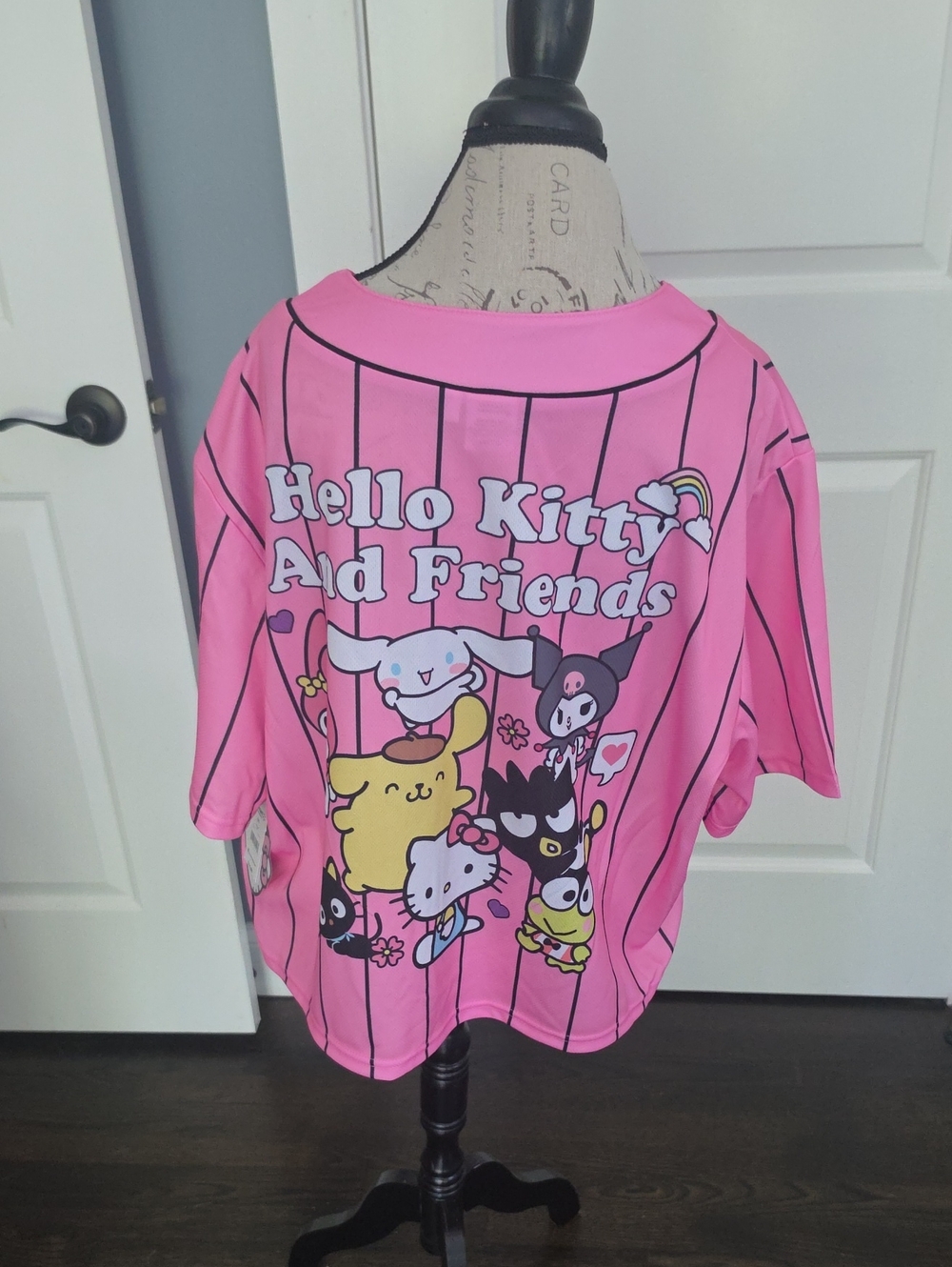 BRAND NEW Hello Kitty Pink Crew Neck Top with Subtle Pastel Print